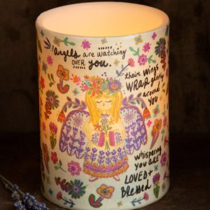 Angels Watching Flameless Candle – Realistic Flicker, Safe LED Glow for Any Room