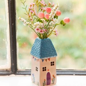 Charming Cottage Bud Vase - Miniature Windowsill Decor for Tiny Flowers & Small Blooms