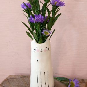 Adorable Cat Bud Vase: Purrfect Mini Flower Holder for Tiny Blooms & Small Spaces