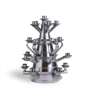 Handcrafted Galvanized Steel Candle Tower | Mexican Tin Lantern for Home & Garden Decor