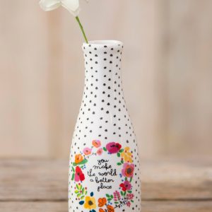 Ceramic Bud Vase - You Make The World Better